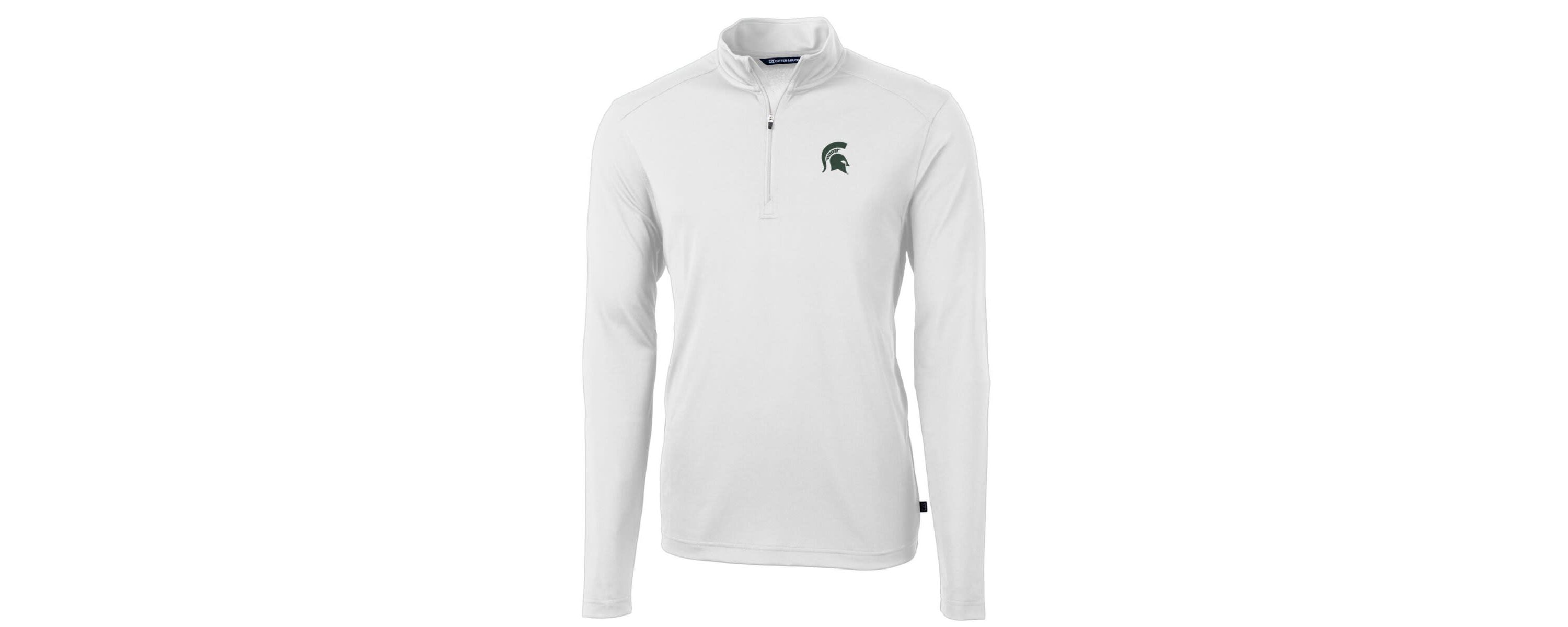NCAA Michigan State Spartans Big & Tall Virtue Eco Pique Recycled Quarter-Zip Pullover Top
