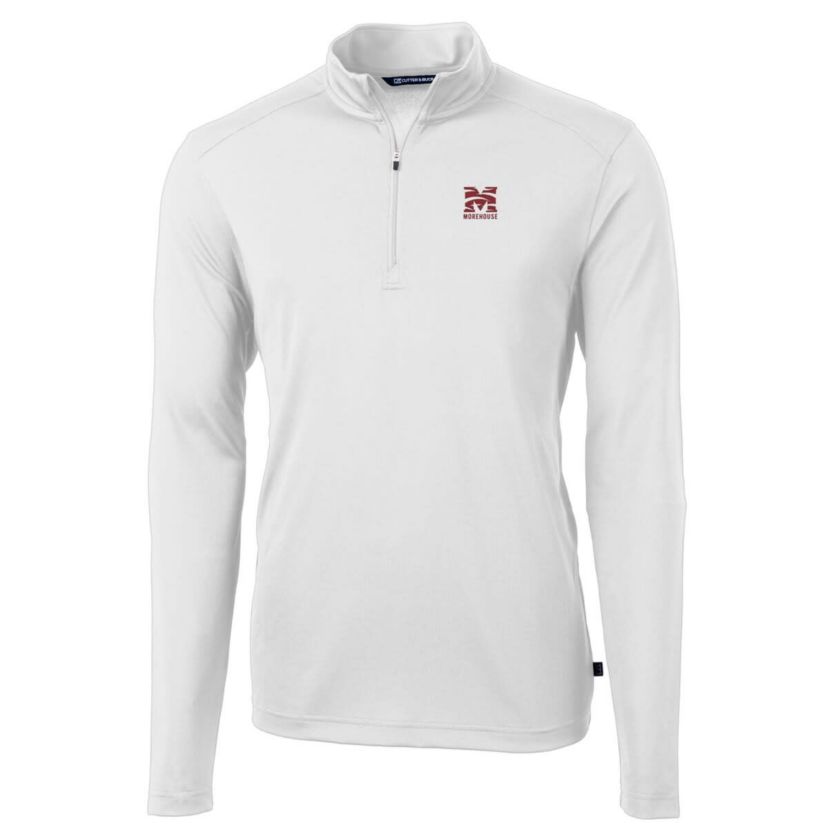 Morehouse Maroon Tigers NCAA Morehouse Tigers Big & Tall Virtue Eco Pique Recycled Quarter-Zip Pullover Top