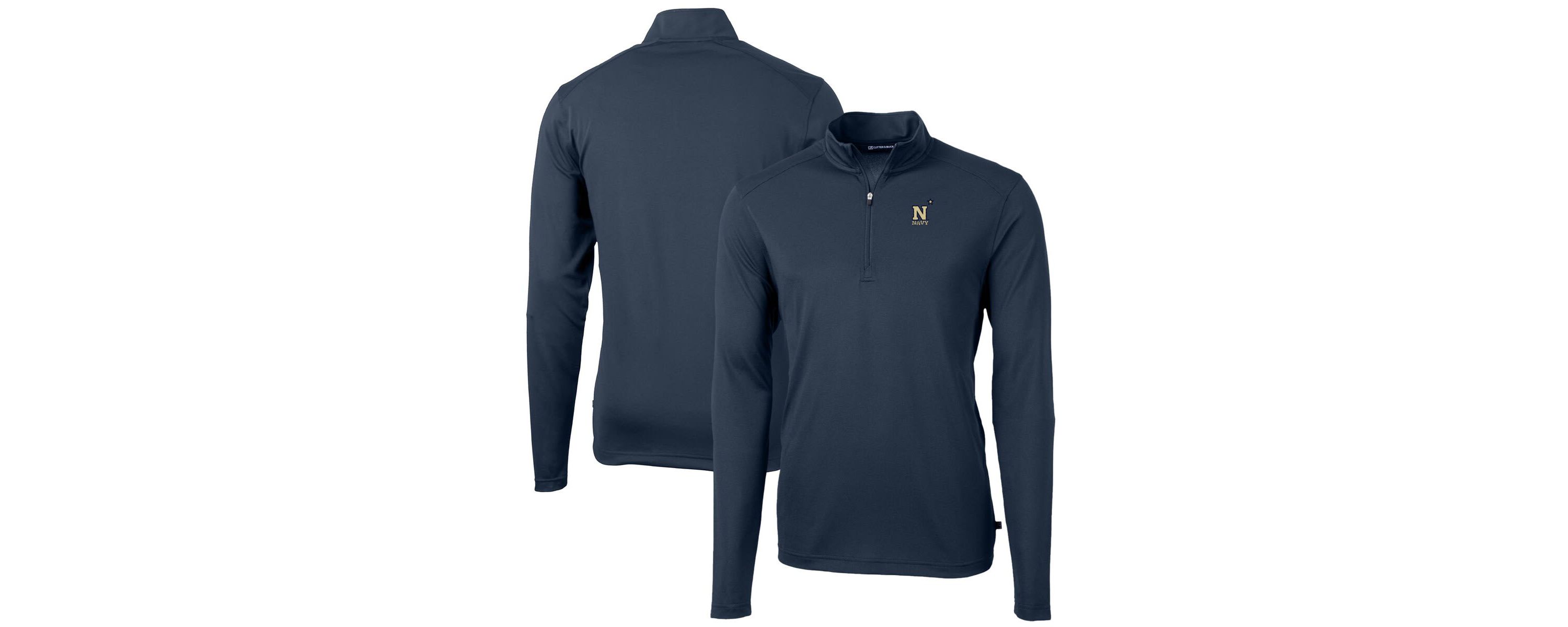 Navy Midshipmen NCAA Midshipmen Big & Tall Virtue Eco Pique Recycled Quarter-Zip Pullover Top