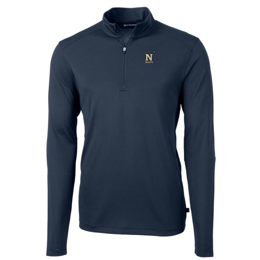 Navy Midshipmen NCAA Midshipmen Big & Tall Virtue Eco Pique Recycled Quarter-Zip Pullover Top