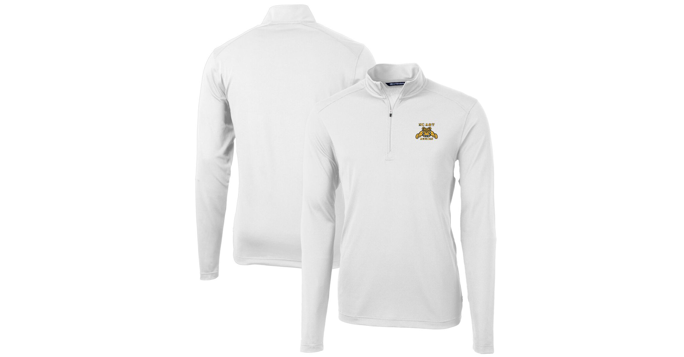 NC A&T Aggies NCAA North Carolina A&T Aggies Big & Tall Virtue Eco Pique Recycled Quarter-Zip Pullover Top