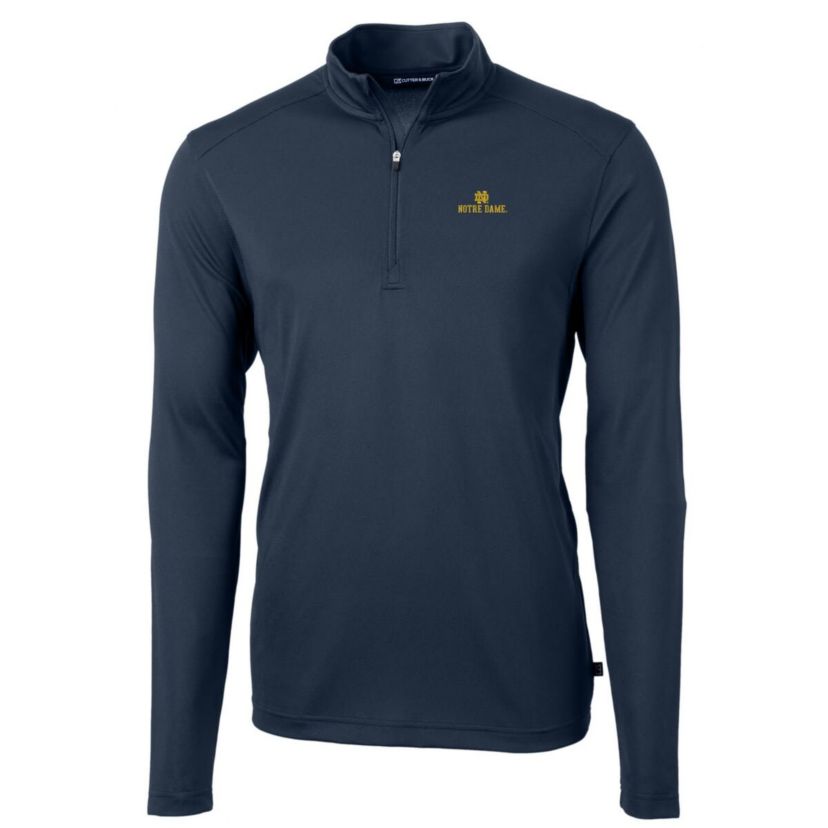 NCAA Notre Dame Fighting Irish Big & Tall Virtue Eco Pique Recycled Quarter-Zip Pullover Top
