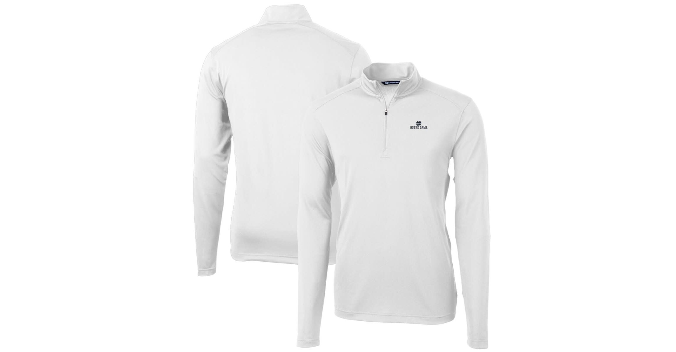 NCAA Notre Dame Fighting Irish Big & Tall Virtue Eco Pique Recycled Quarter-Zip Pullover Top