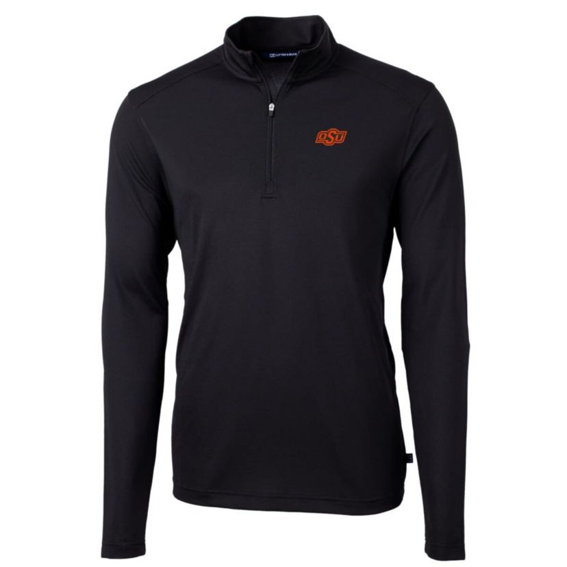 NCAA Oklahoma State Cowboys Big & Tall Virtue Eco Pique Recycled Quarter-Zip Pullover Top
