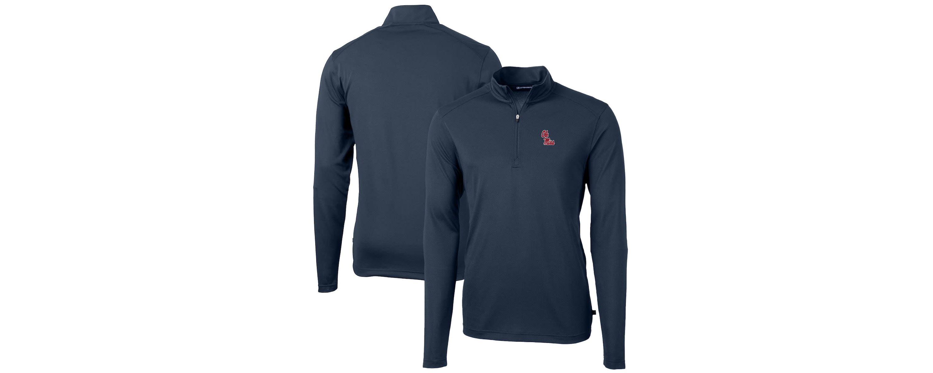 NCAA Ole Miss Rebels Big & Tall Virtue Eco Pique Recycled Quarter-Zip Pullover Top