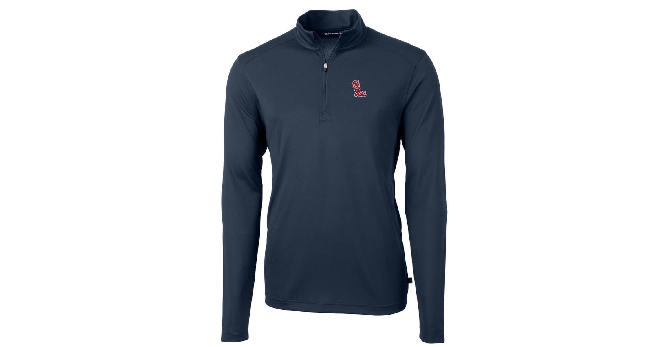 NCAA Ole Miss Rebels Big & Tall Virtue Eco Pique Recycled Quarter-Zip Pullover Top