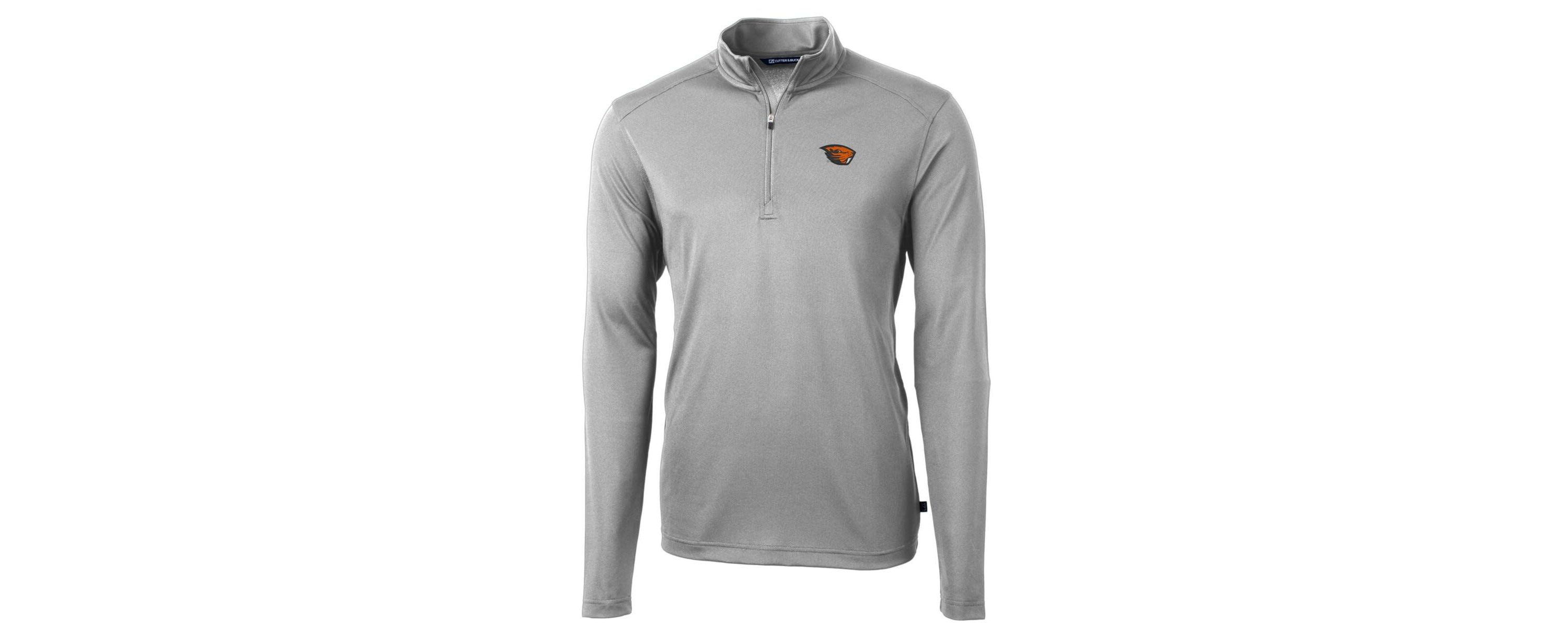NCAA Oregon State Beavers Big & Tall Virtue Eco Pique Recycled Quarter-Zip Pullover Top