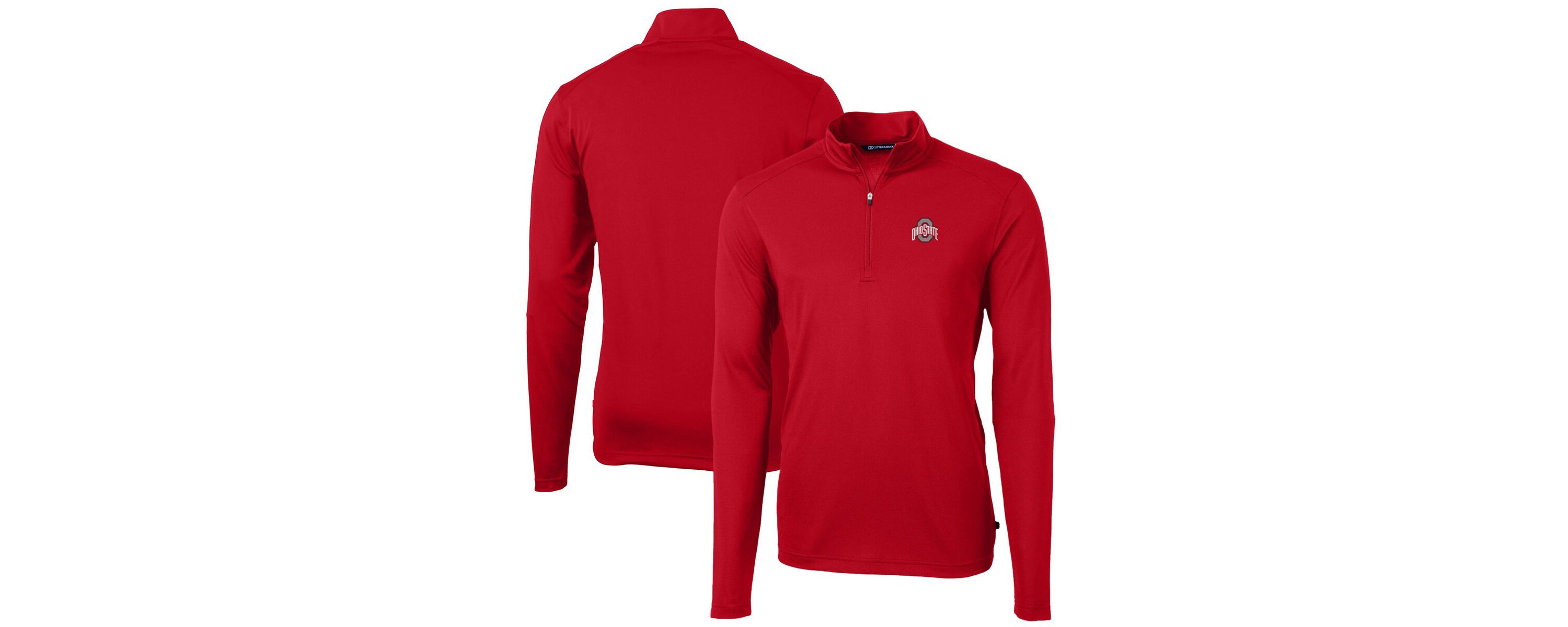 NCAA Ohio State Buckeyes Big & Tall Virtue Eco Pique Recycled Quarter-Zip Pullover Top