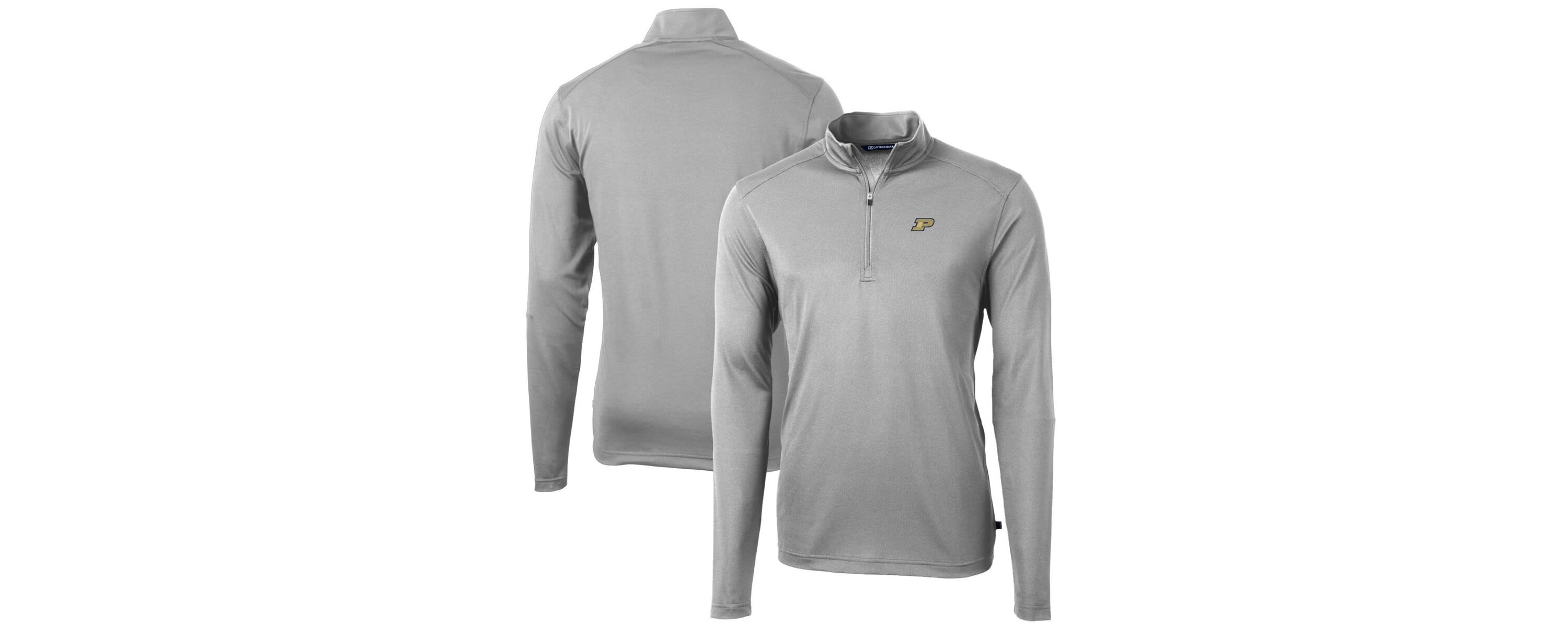NCAA Purdue Boilermakers Big & Tall Virtue Eco Pique Recycled Quarter-Zip Pullover Top