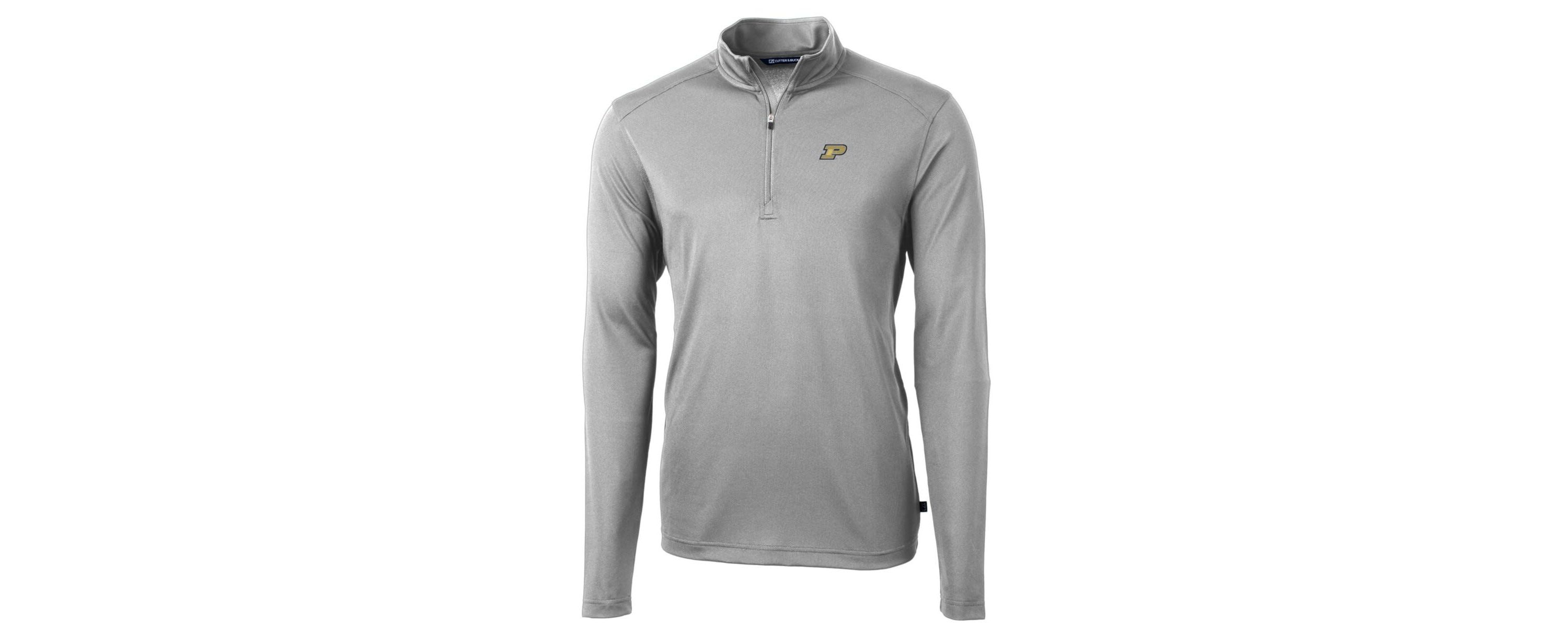 NCAA Purdue Boilermakers Big & Tall Virtue Eco Pique Recycled Quarter-Zip Pullover Top