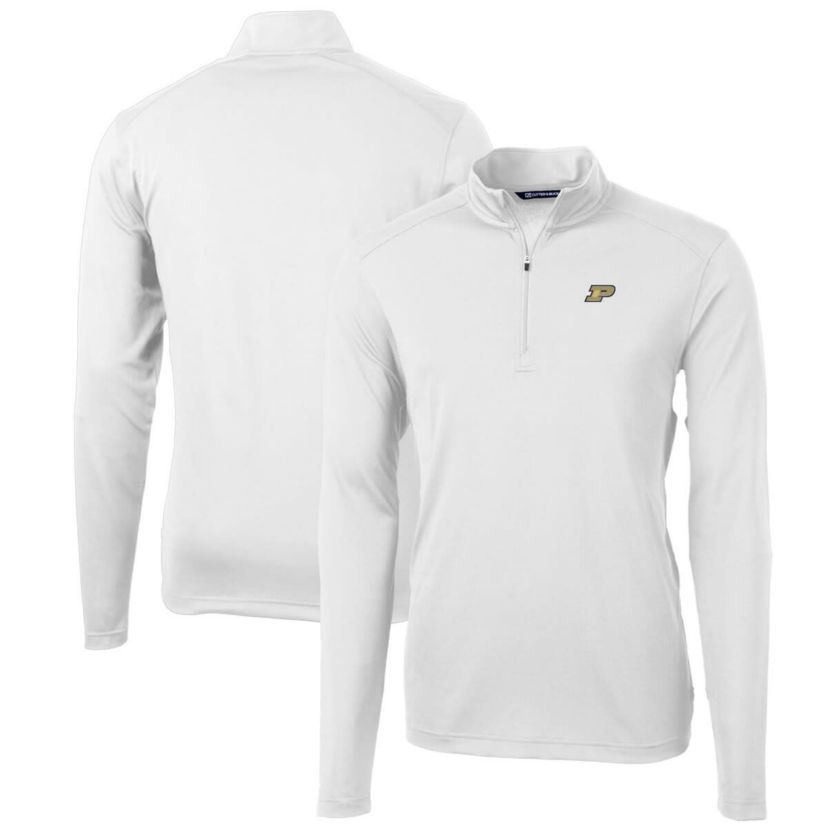 NCAA Purdue Boilermakers Big & Tall Virtue Eco Pique Recycled Quarter-Zip Pullover Top