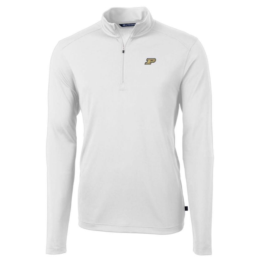 NCAA Purdue Boilermakers Big & Tall Virtue Eco Pique Recycled Quarter-Zip Pullover Top