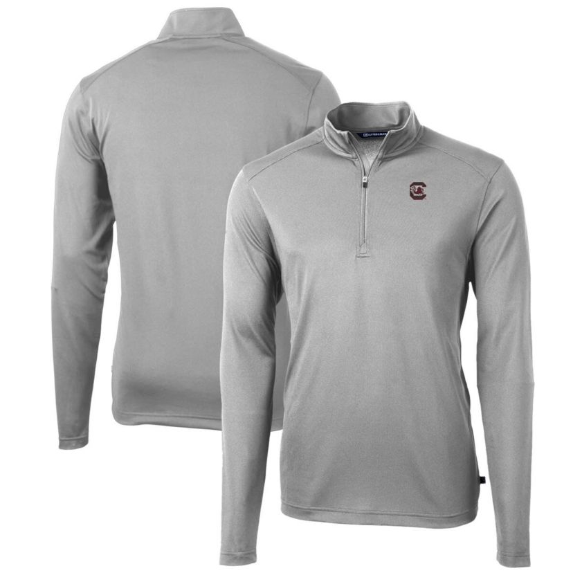NCAA South Carolina Gamecocks Big & Tall Virtue Eco Pique Recycled Quarter-Zip Pullover Top