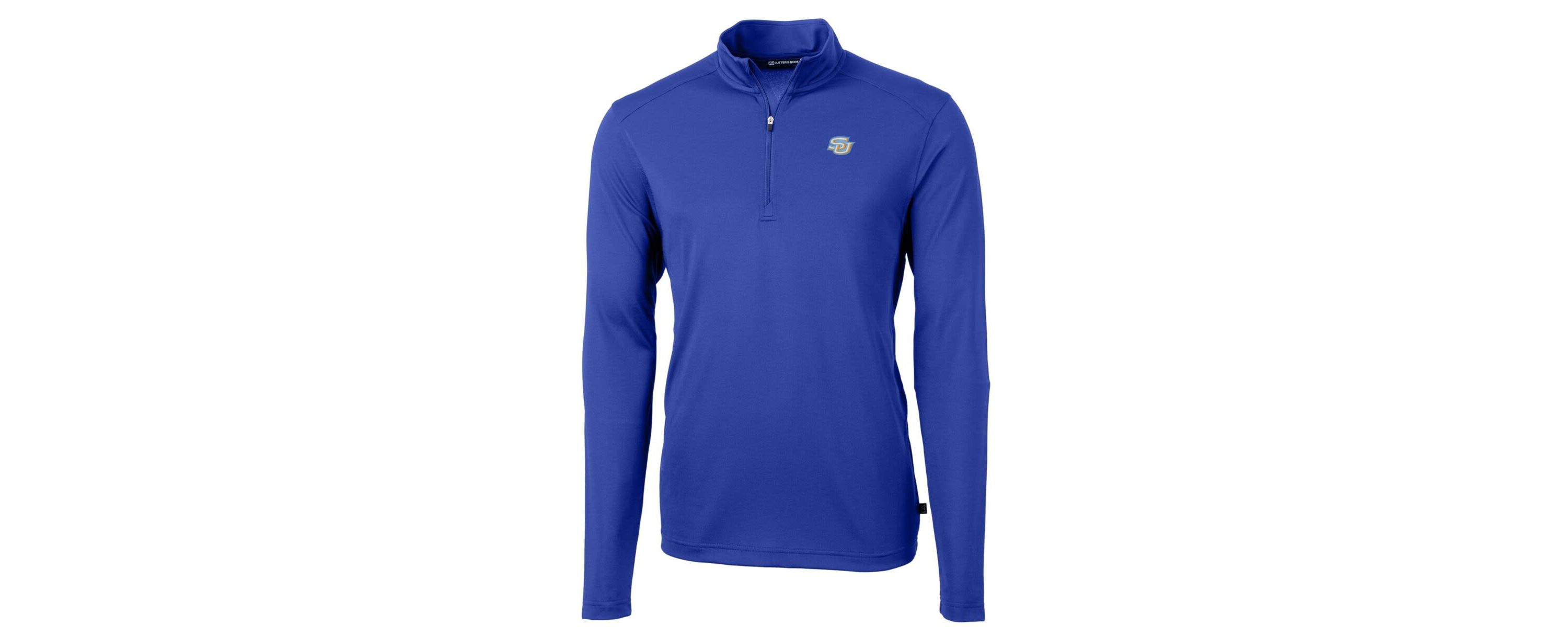 NCAA Southern University Jaguars Big & Tall Virtue Eco Pique Recycled Quarter-Zip Pullover Top
