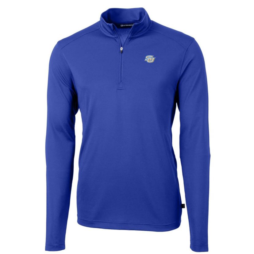 NCAA Southern University Jaguars Big & Tall Virtue Eco Pique Recycled Quarter-Zip Pullover Top