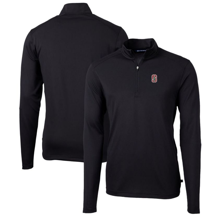 Stanford Cardinal NCAA Stanford Big & Tall Virtue Eco Pique Recycled Quarter-Zip Pullover Top