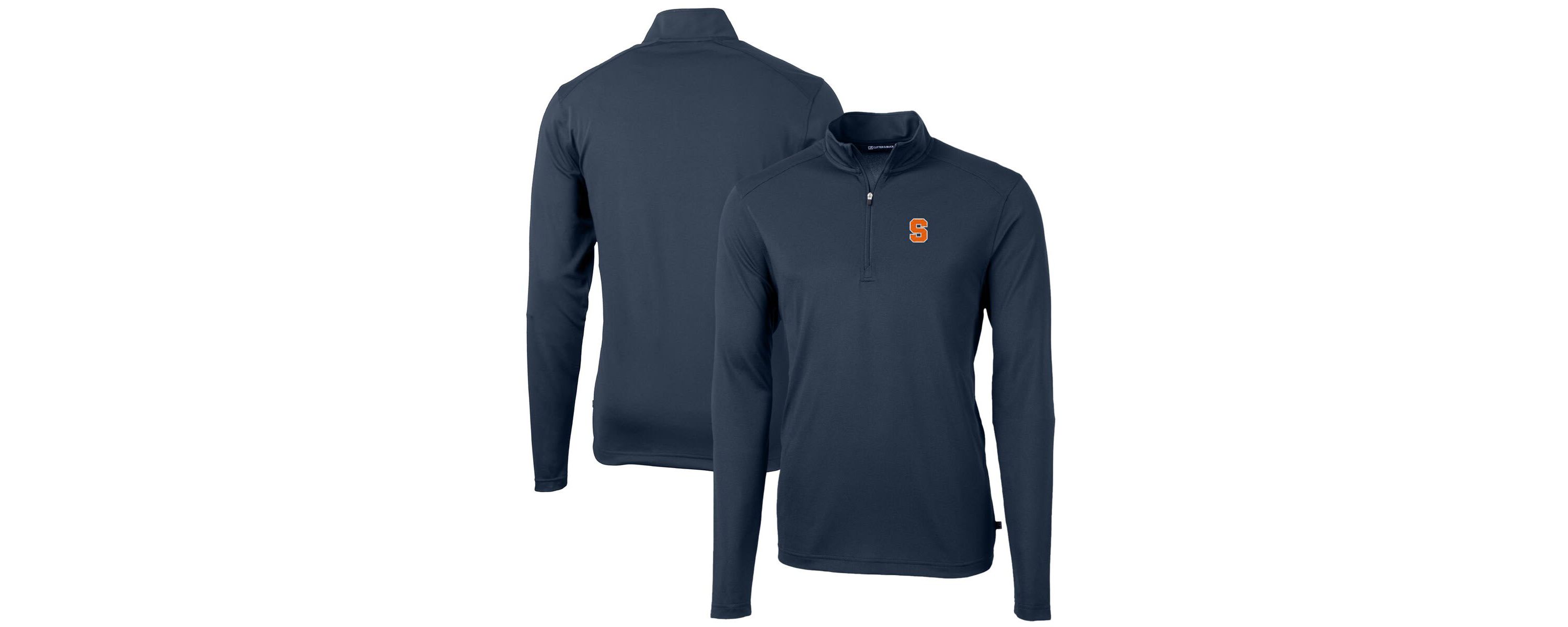 Syracuse Orange NCAA Syracuse Big & Tall Virtue Eco Pique Recycled Quarter-Zip Pullover Top