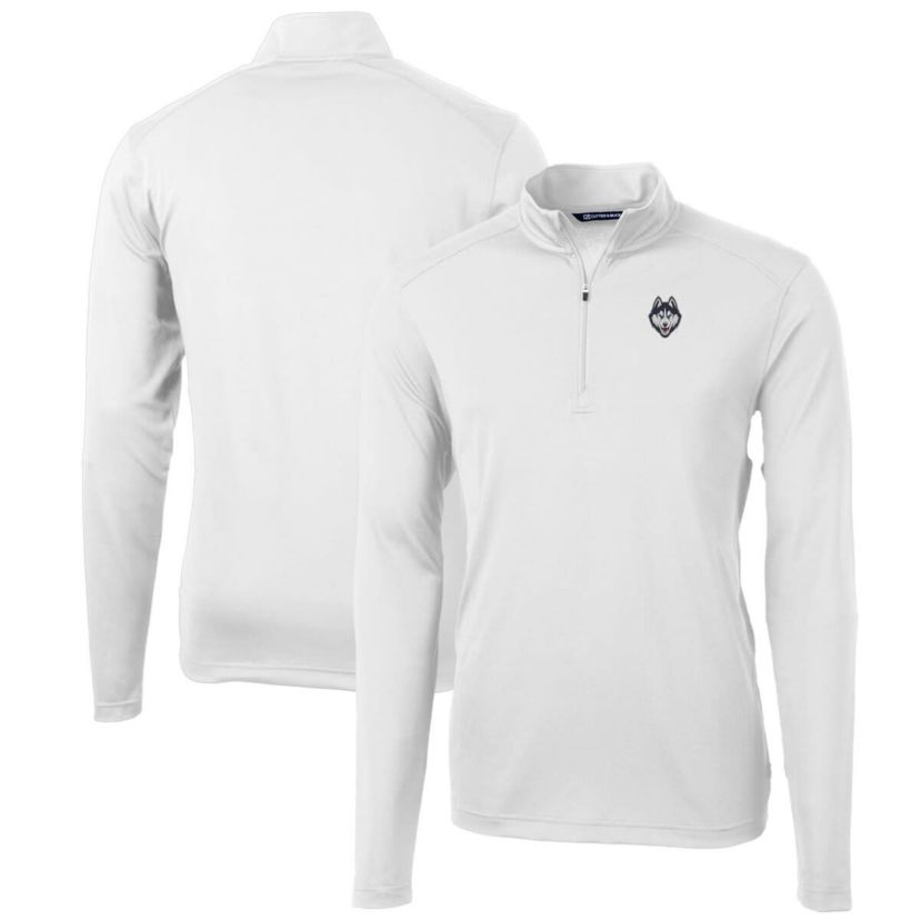 Connecticut Huskies NCAA UConn Huskies Big & Tall Virtue Eco Pique Recycled Quarter-Zip Pullover Top