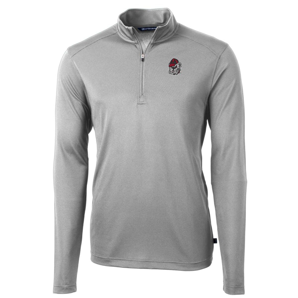 NCAA Georgia Bulldogs Big & Tall Virtue Eco Pique Recycled Quarter-Zip Pullover Top