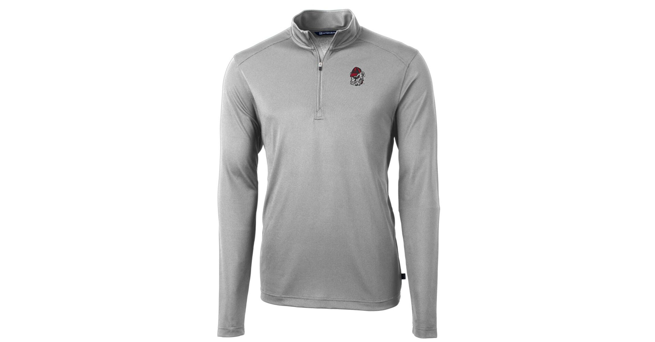 NCAA Georgia Bulldogs Big & Tall Virtue Eco Pique Recycled Quarter-Zip Pullover Top