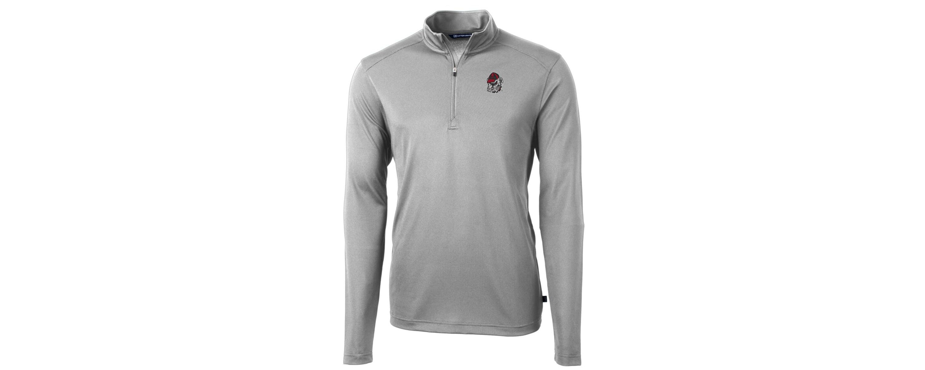 NCAA Georgia Bulldogs Big & Tall Virtue Eco Pique Recycled Quarter-Zip Pullover Top