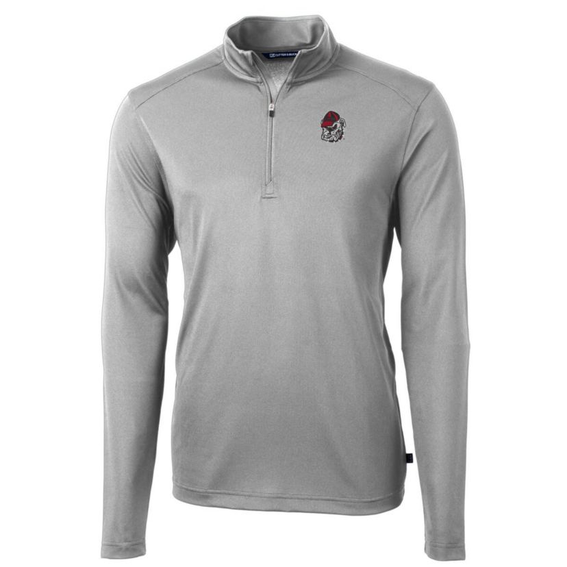 NCAA Georgia Bulldogs Big & Tall Virtue Eco Pique Recycled Quarter-Zip Pullover Top