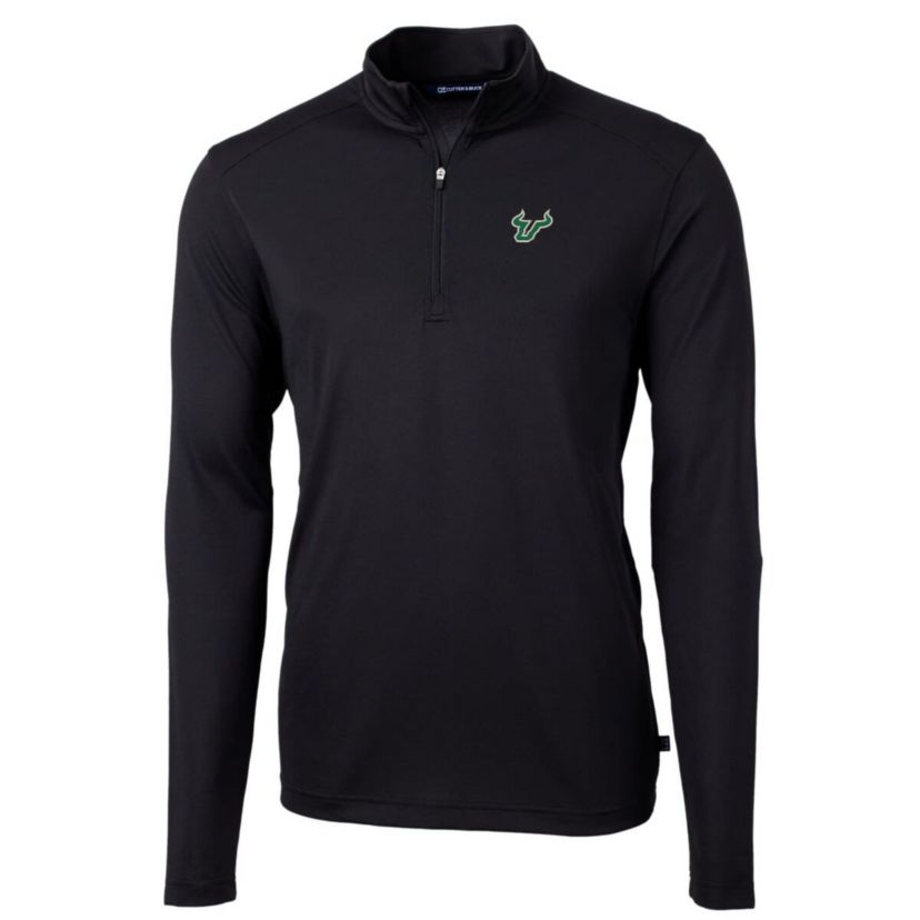NCAA South Florida Bulls Big & Tall Virtue Eco Pique Recycled Quarter-Zip Pullover Top