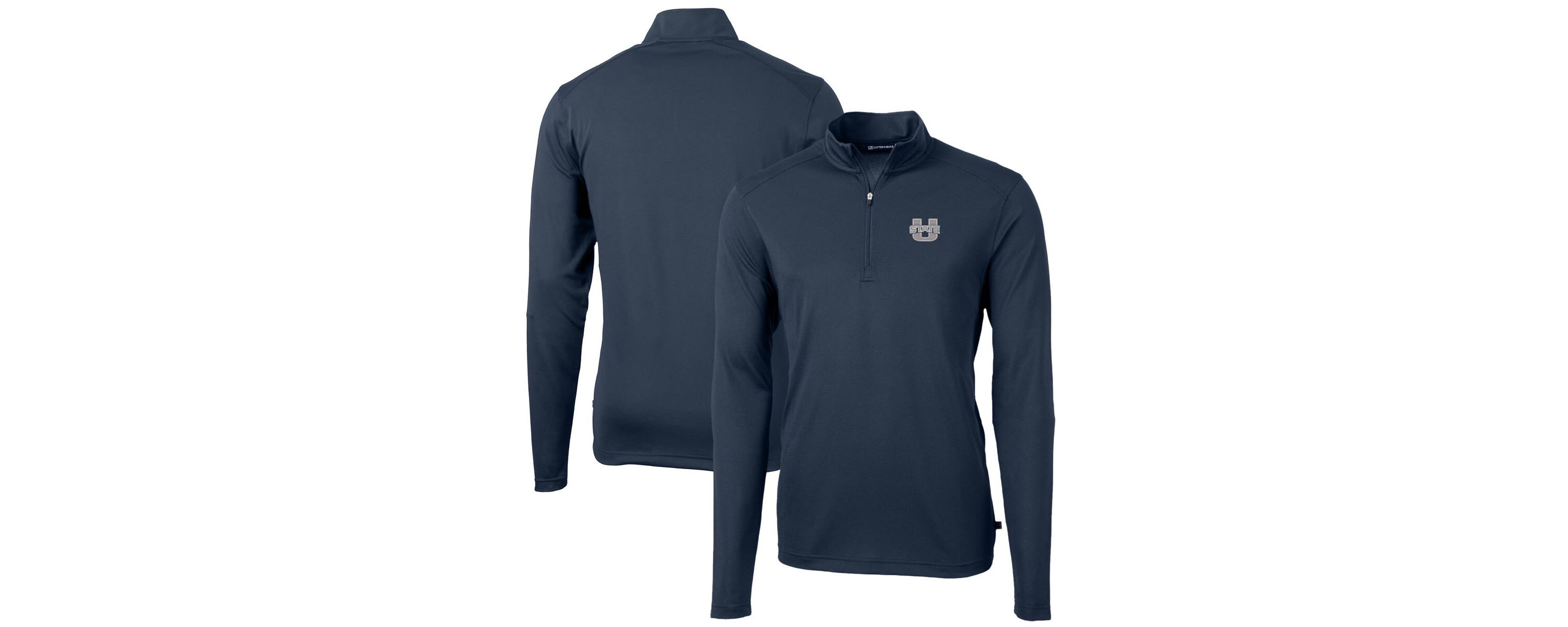 NCAA Utah State Aggies Big & Tall Virtue Eco Pique Recycled Quarter-Zip Pullover Top
