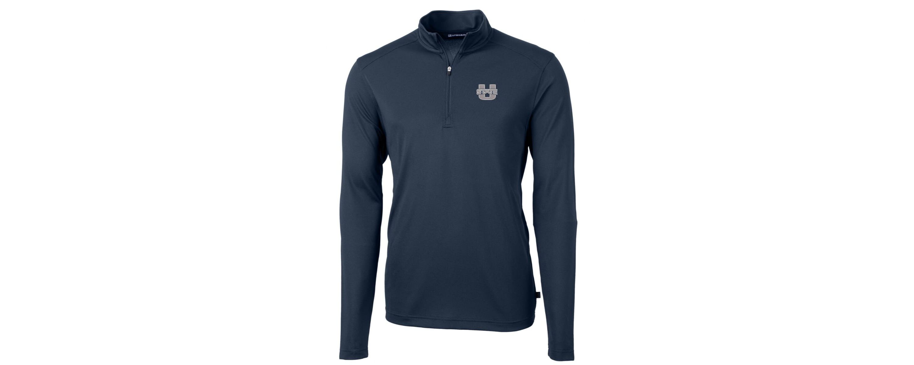 NCAA Utah State Aggies Big & Tall Virtue Eco Pique Recycled Quarter-Zip Pullover Top
