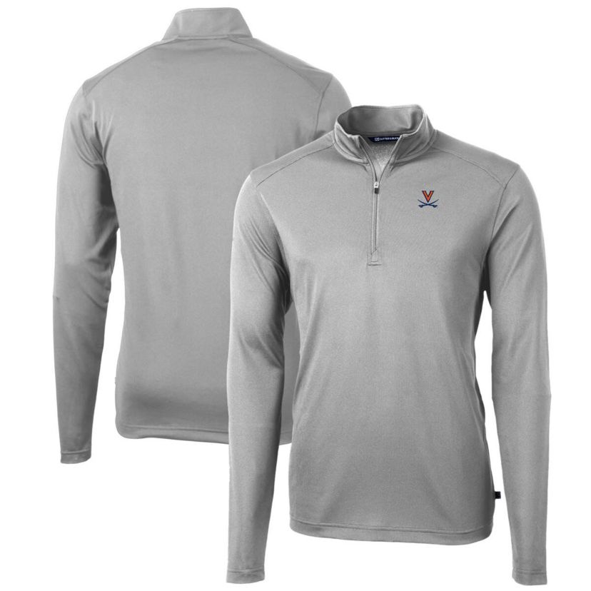 NCAA Virginia Cavaliers Big & Tall Virtue Eco Pique Recycled Quarter-Zip Pullover Top
