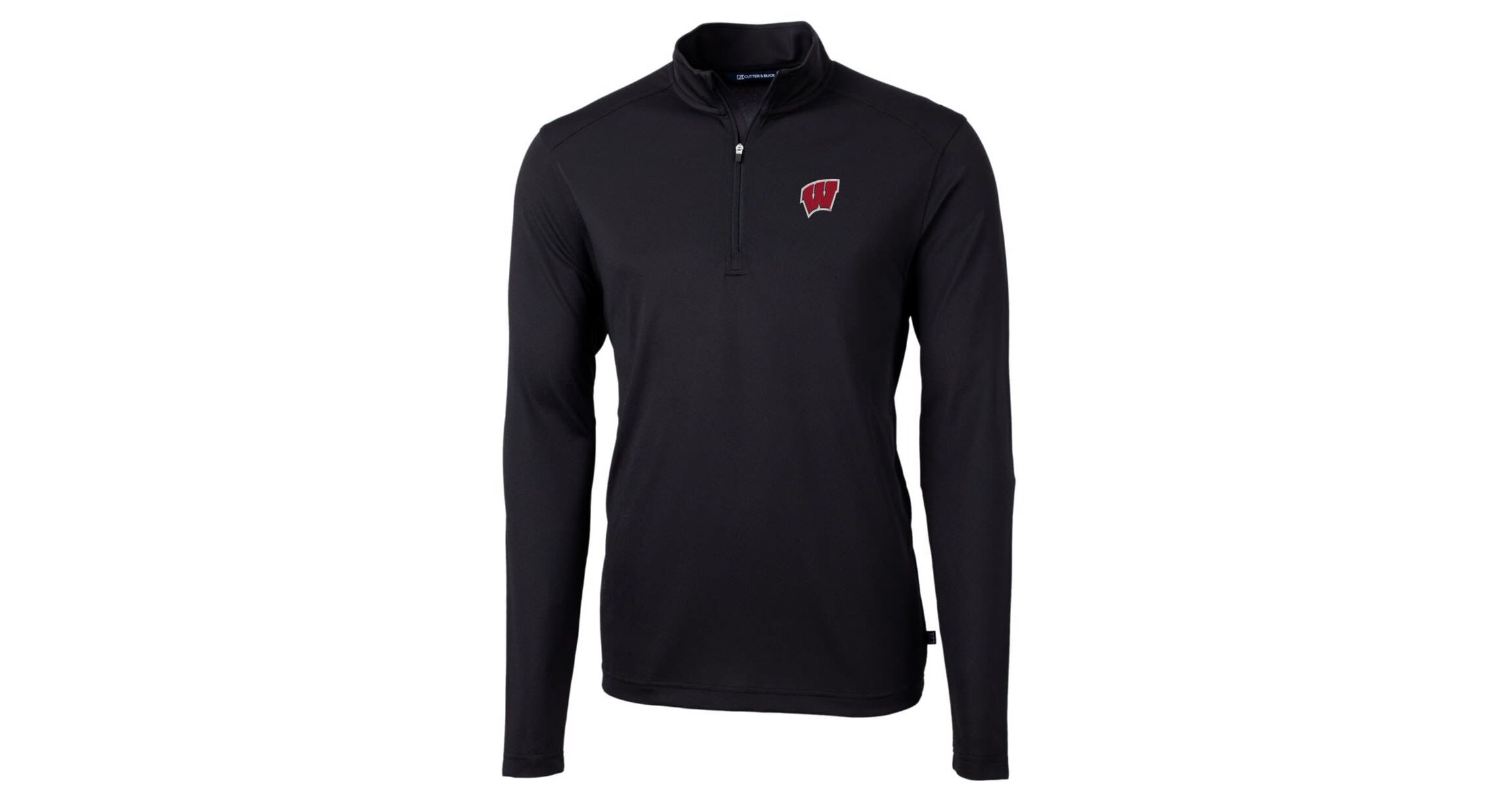 NCAA Wisconsin Badgers Big & Tall Virtue Eco Pique Recycled Quarter-Zip Pullover Top