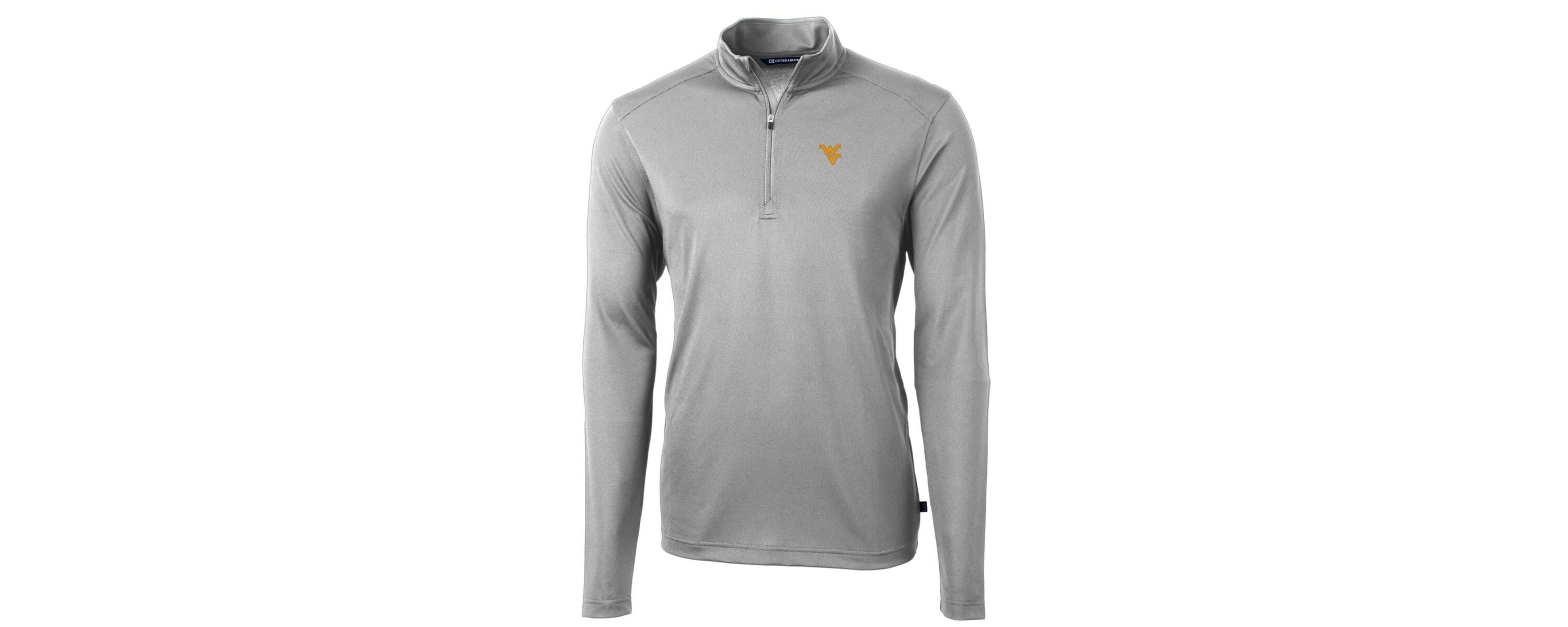 NCAA West Virginia Mountaineers Big & Tall Virtue Eco Pique Recycled Quarter-Zip Pullover Top