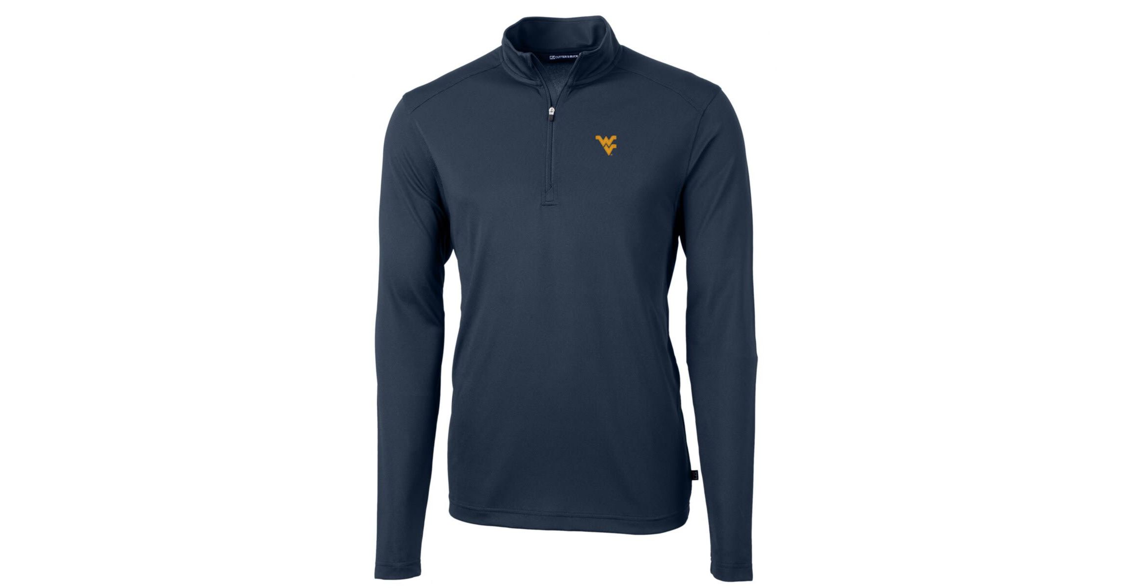 NCAA West Virginia Mountaineers Big & Tall Virtue Eco Pique Recycled Quarter-Zip Pullover Top