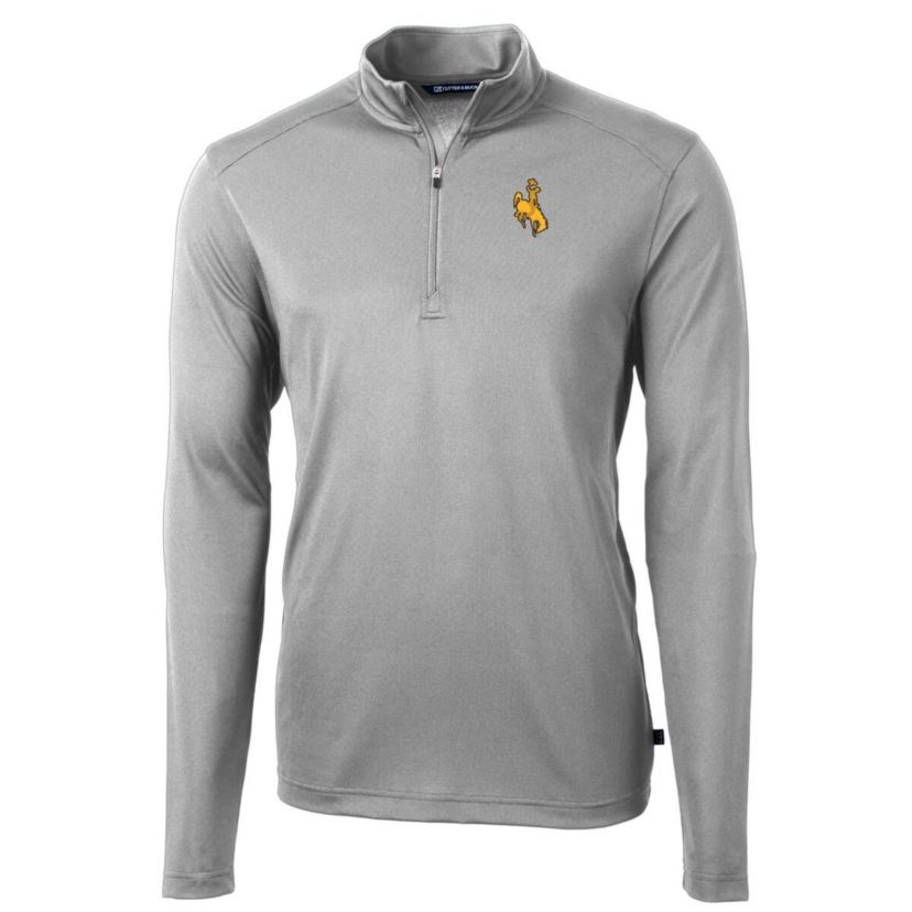NCAA Wyoming Cowboys Big & Tall Virtue Eco Pique Recycled Quarter-Zip Pullover Top