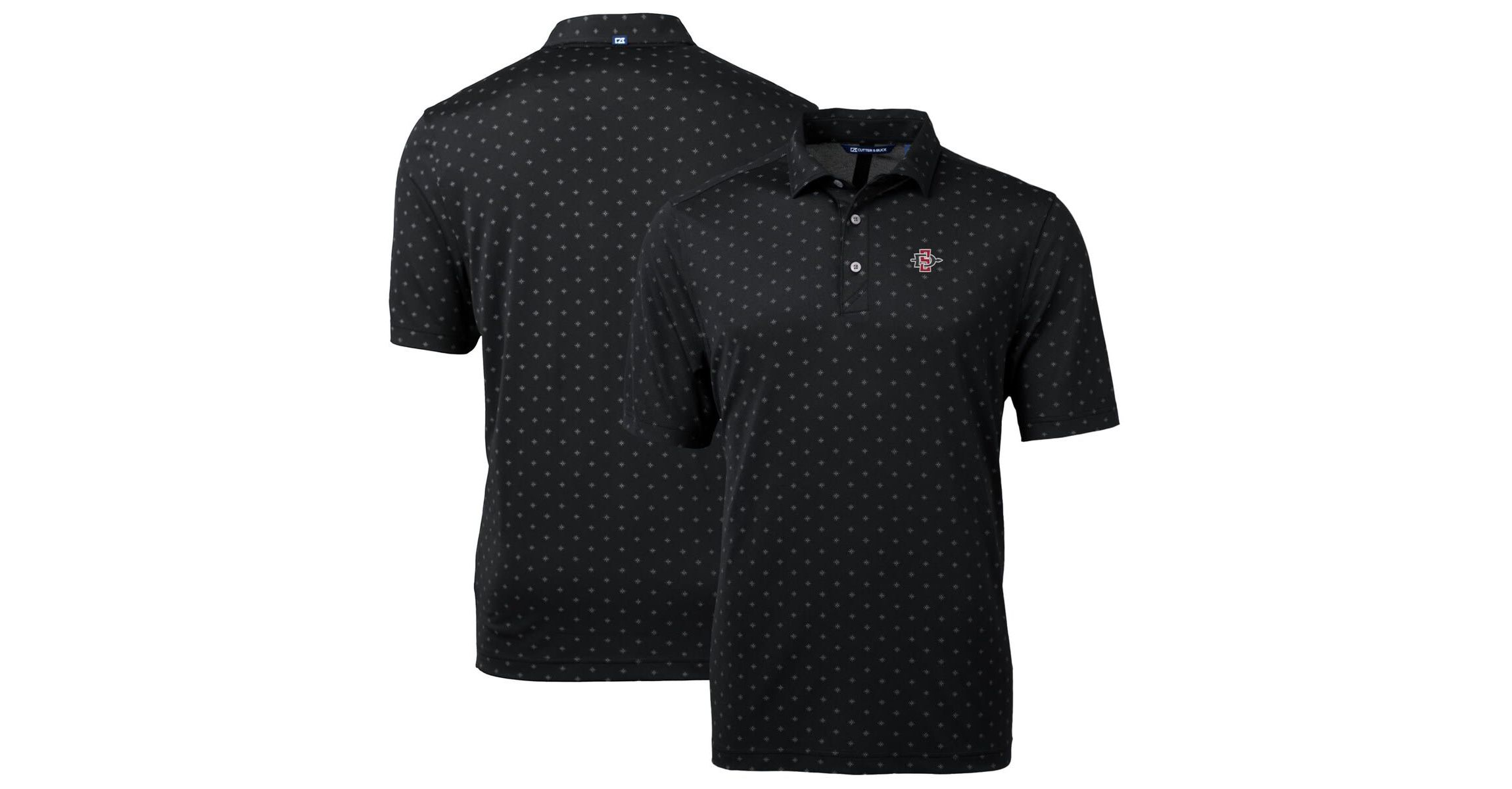 NCAA San Diego State Aztecs Big & Tall Virtue Eco Pique Tile Print Recycled Polo