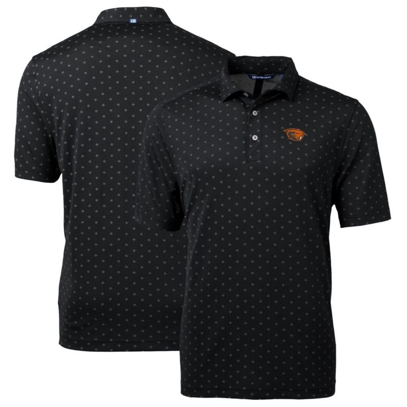 NCAA Oregon State Beavers Big & Tall Virtue Eco Pique Tile Print Recycled Polo
