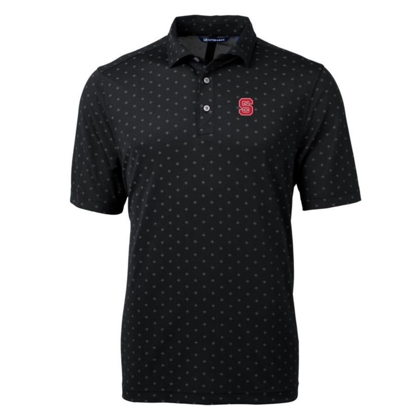NCAA NC State Wolfpack Big & Tall Virtue Eco Pique Tile Print Recycled Polo