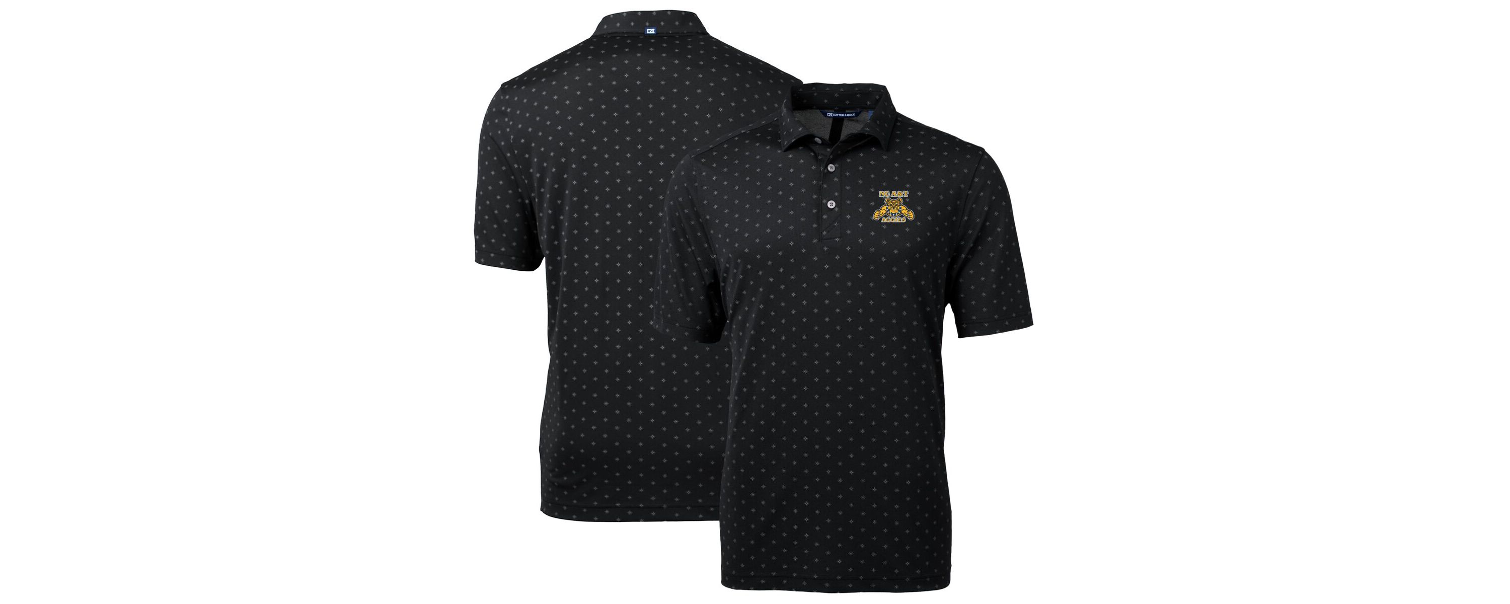 NC A&T Aggies NCAA North Carolina A&T Aggies Big & Tall Virtue Eco Pique Tile Print Recycled Polo