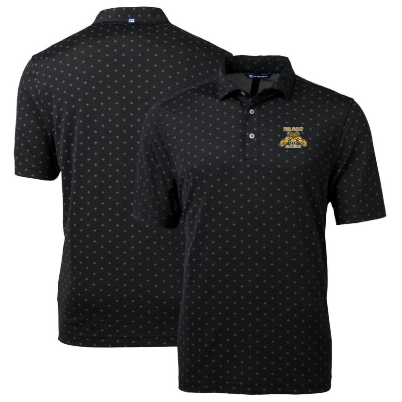 NC A&T Aggies NCAA North Carolina A&T Aggies Big & Tall Virtue Eco Pique Tile Print Recycled Polo