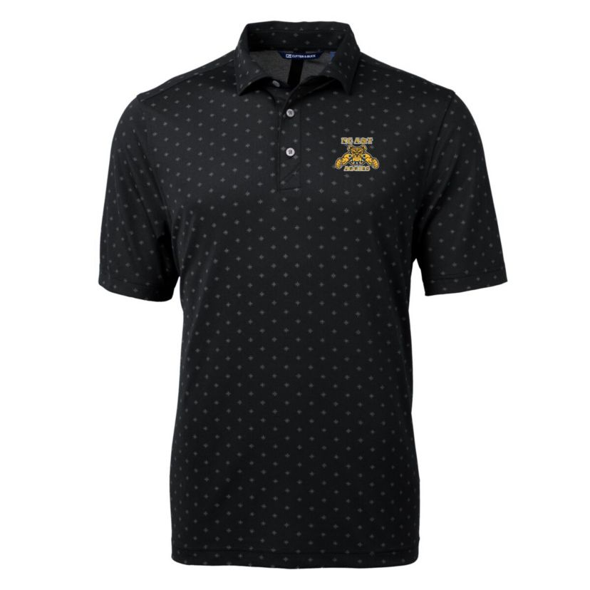 NC A&T Aggies NCAA North Carolina A&T Aggies Big & Tall Virtue Eco Pique Tile Print Recycled Polo