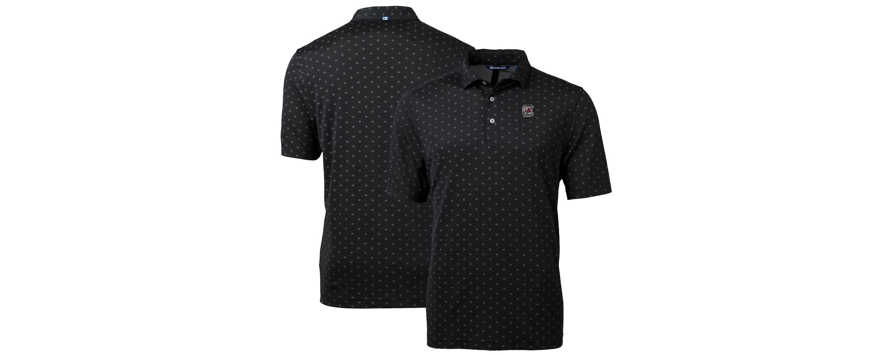 NCAA South Carolina Gamecocks Big & Tall Virtue Eco Pique Tile Print Recycled Polo