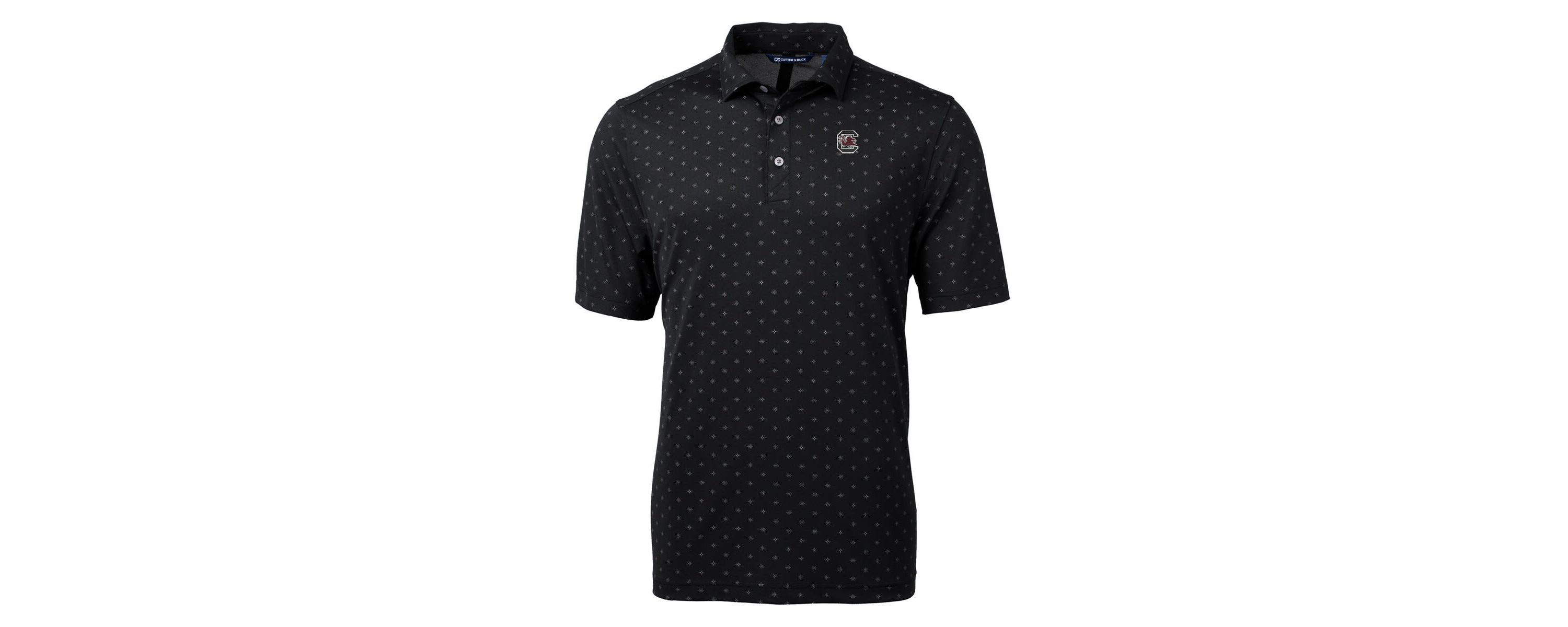 NCAA South Carolina Gamecocks Big & Tall Virtue Eco Pique Tile Print Recycled Polo