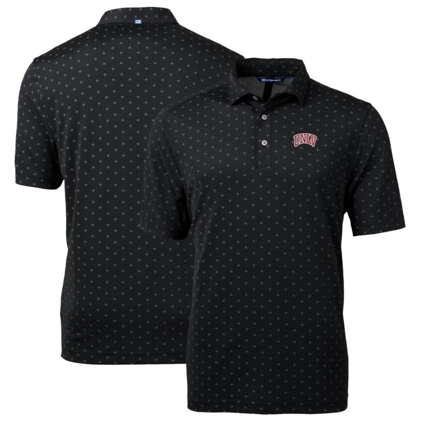 NCAA UNLV Rebels Big & Tall Virtue Eco Pique Tile Print Recycled Polo