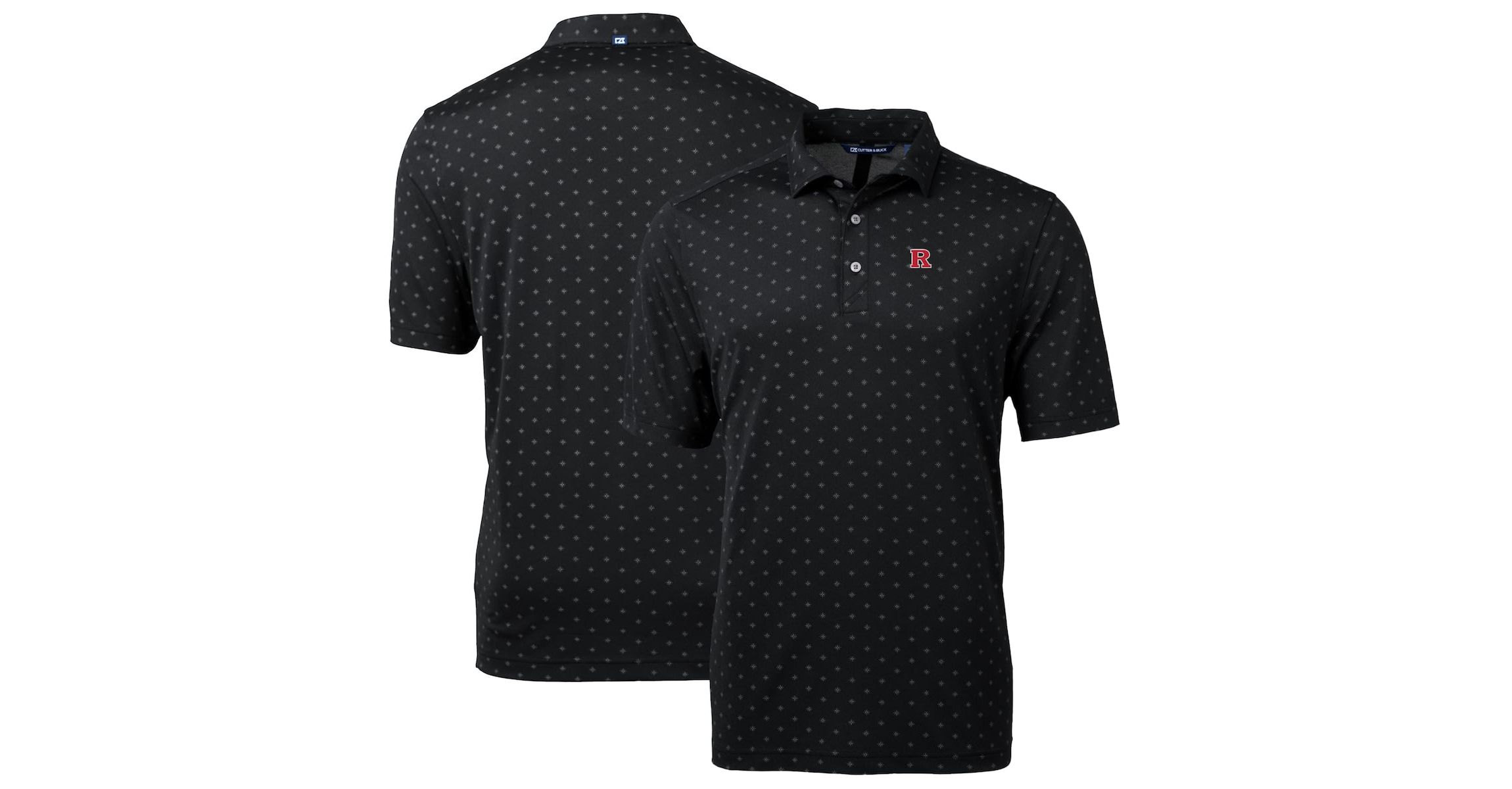 Rutgers Scarlet Knights NCAA Rutgers Knights Big & Tall Virtue Eco Pique Tile Print Recycled Polo
