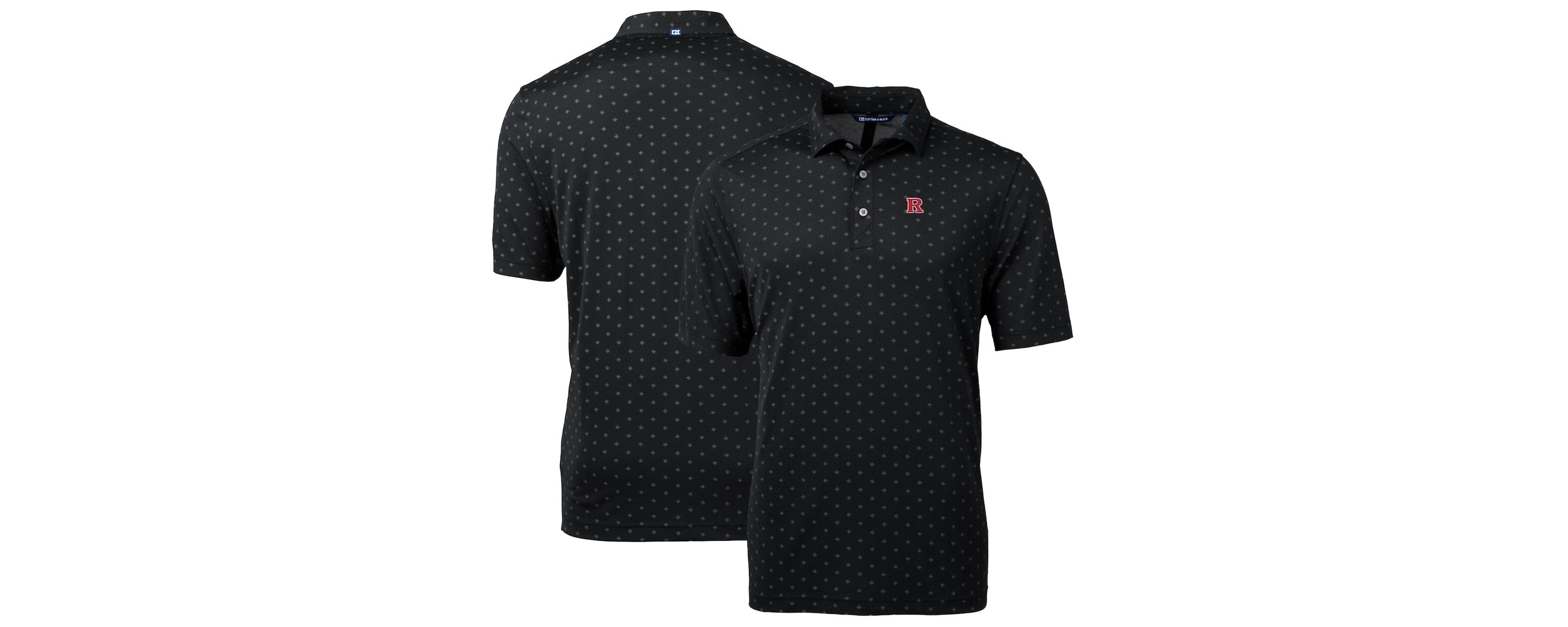 Rutgers Scarlet Knights NCAA Rutgers Knights Big & Tall Virtue Eco Pique Tile Print Recycled Polo