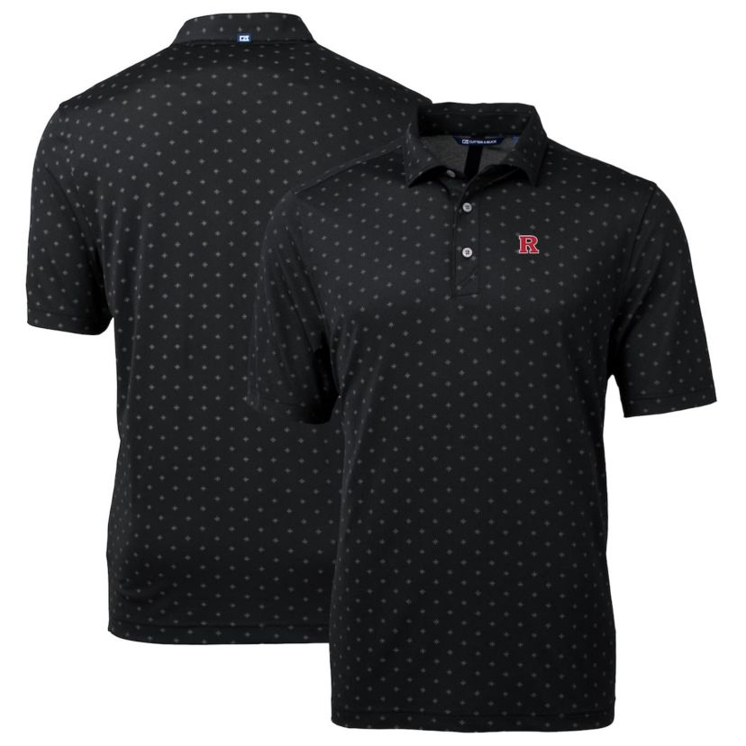 Rutgers Scarlet Knights NCAA Rutgers Knights Big & Tall Virtue Eco Pique Tile Print Recycled Polo