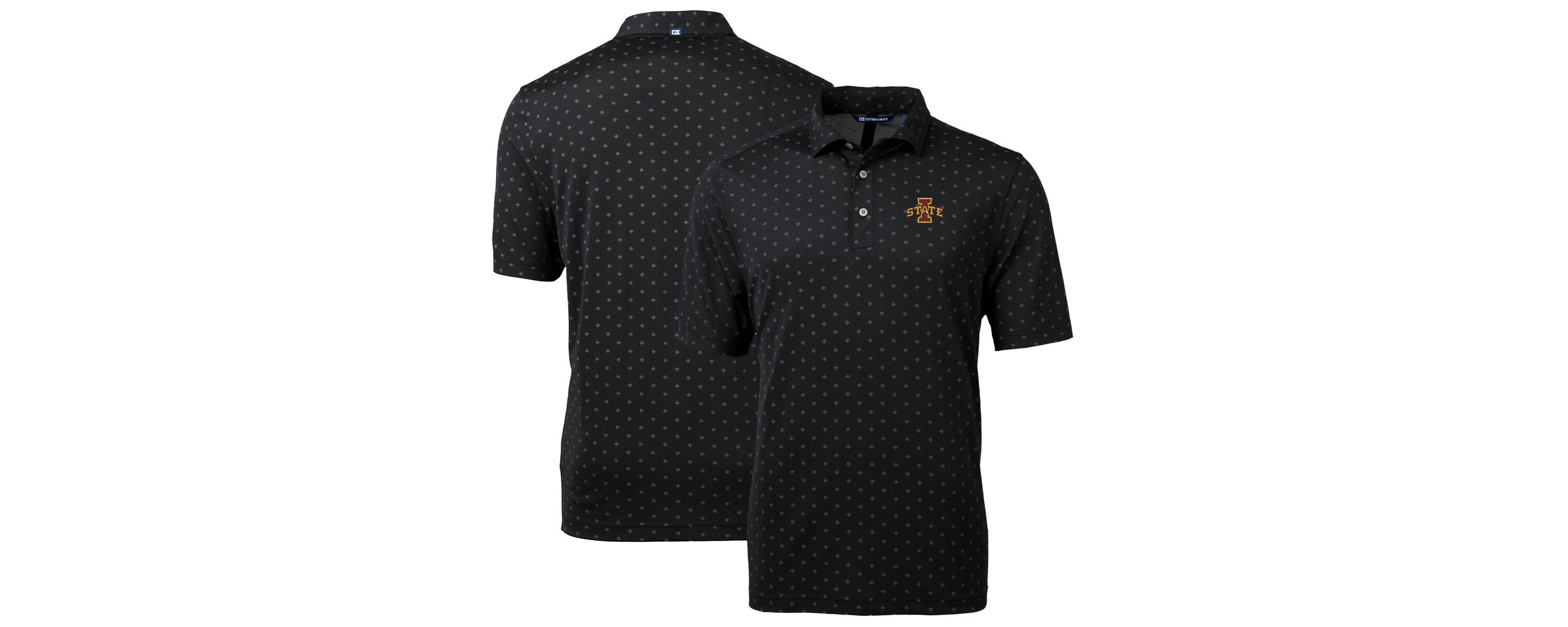 NCAA Iowa State Cyclones Big & Tall Virtue Eco Pique Tile Print Recycled Polo