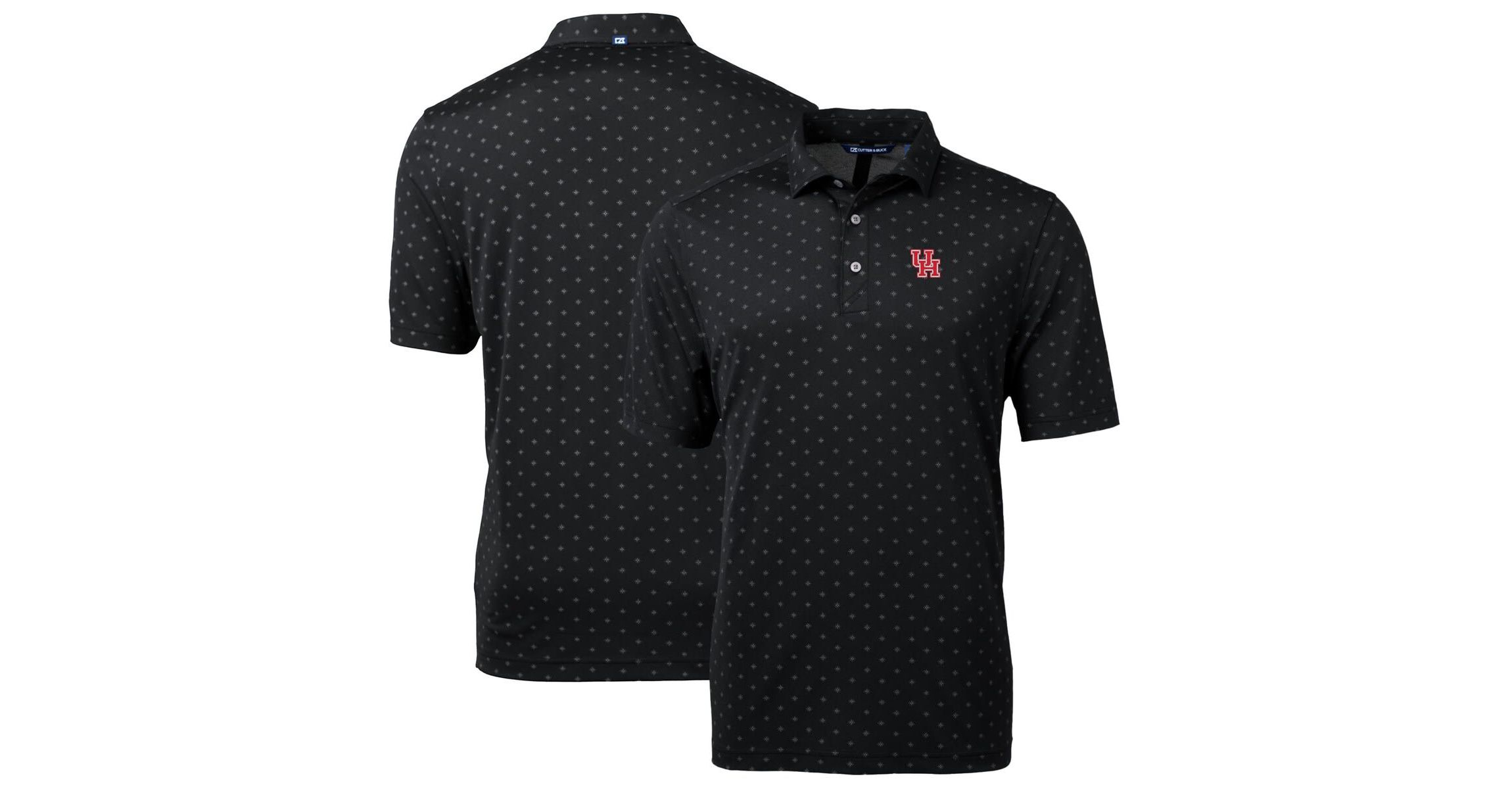 NCAA Houston Cougars Big & Tall Virtue Eco Pique Tile Print Recycled Polo