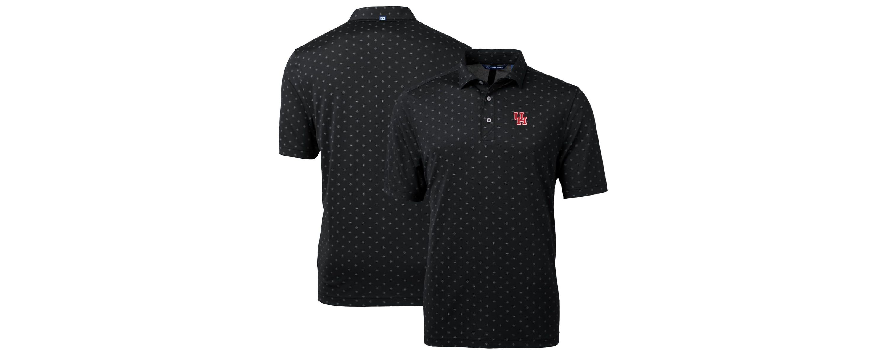 NCAA Houston Cougars Big & Tall Virtue Eco Pique Tile Print Recycled Polo