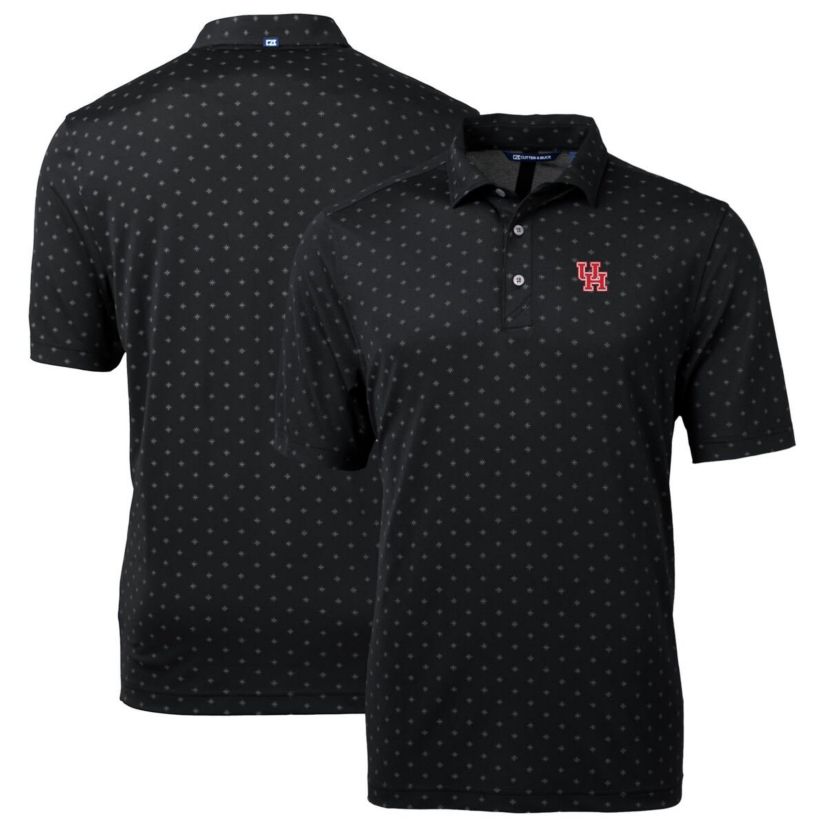 NCAA Houston Cougars Big & Tall Virtue Eco Pique Tile Print Recycled Polo